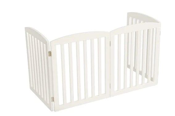 Wooden Portable Safety Pet Fence Gate Partition For Kids (4 Panel) - Ouch Cart