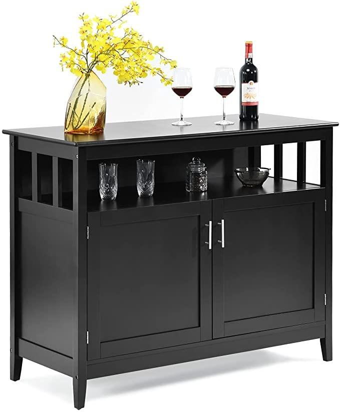 Buffet Cabinet with Storage, Freestanding Kitchen Cabinet with Adjustable Shelf, Storage Sideboard Console Table, 45 x 20 x 36 inches - Ouch Cart
