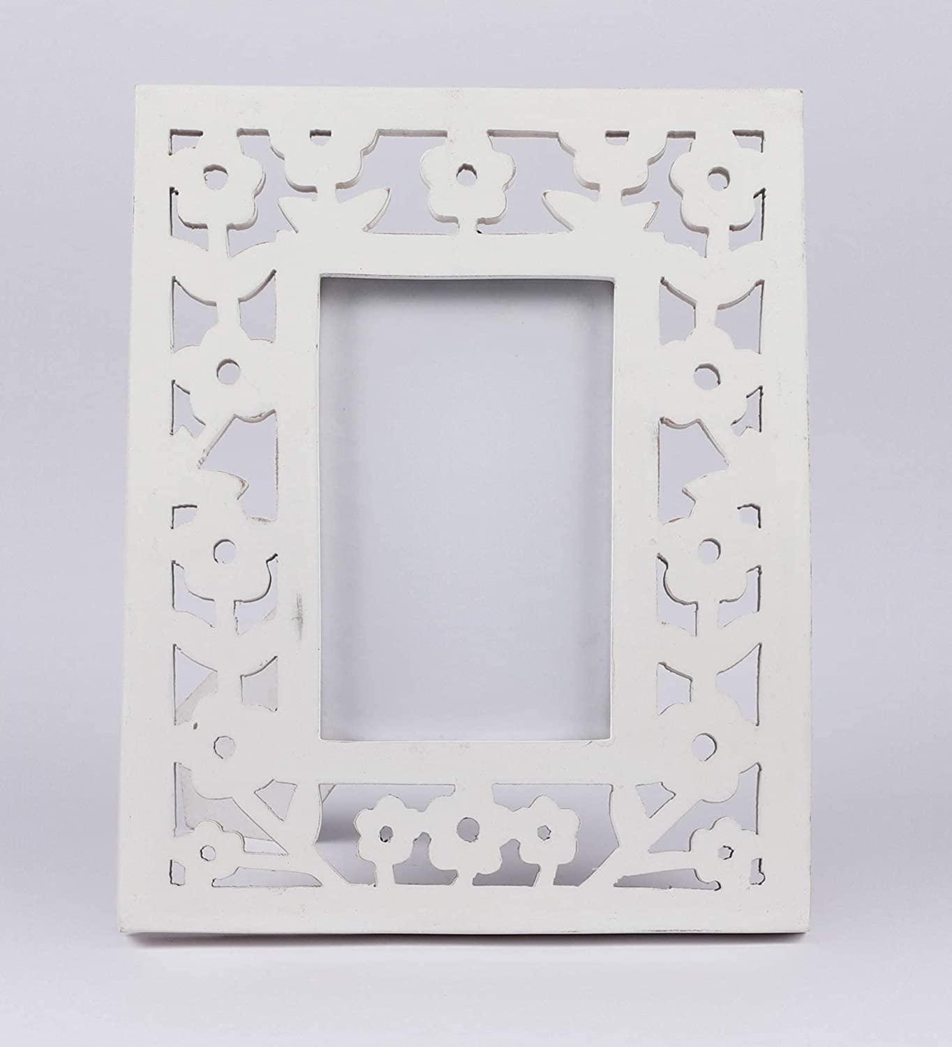 Decorative and Hand Crafted Metal Inlay Table Top Wooden Photo Frame AHPF22 (Size: 25 cm x 20 cm x2 cm) - Ouch Cart
