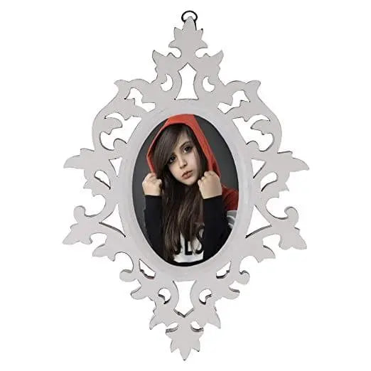 Decorative Handcrafted Wooden Photo Frame (White, 37.5 cm x 25 cm x 1.5 cm) - Ouch Cart