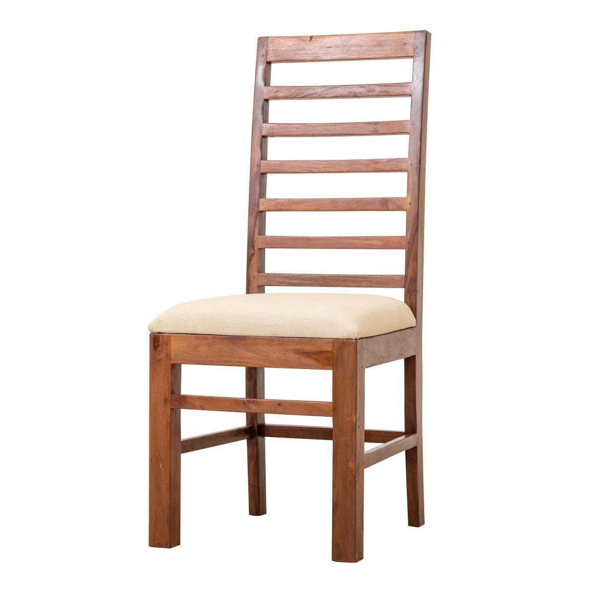 Handmade Pure Sheesham Wood Arm Cushioned Seating Chair - Ouch Cart