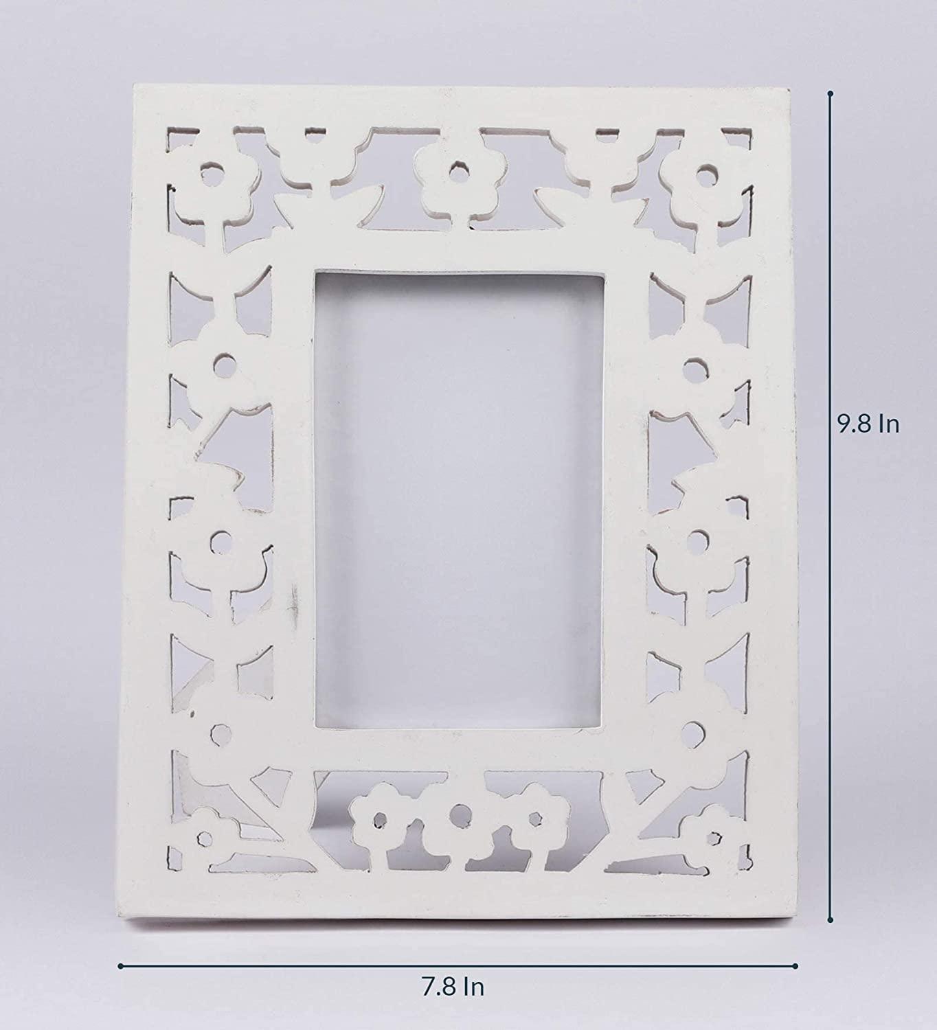 Decorative and Hand Crafted Metal Inlay Table Top Wooden Photo Frame AHPF22 (Size: 25 cm x 20 cm x2 cm) - Ouch Cart