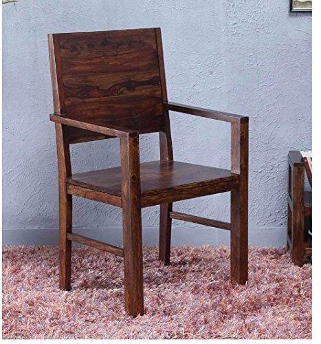 Sheesham wood standard handmade easy comfort chair in provincial teak finish - Ouch Cart