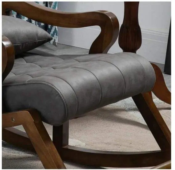 Wooden Rocking Chair with Footrest - Ouch Cart