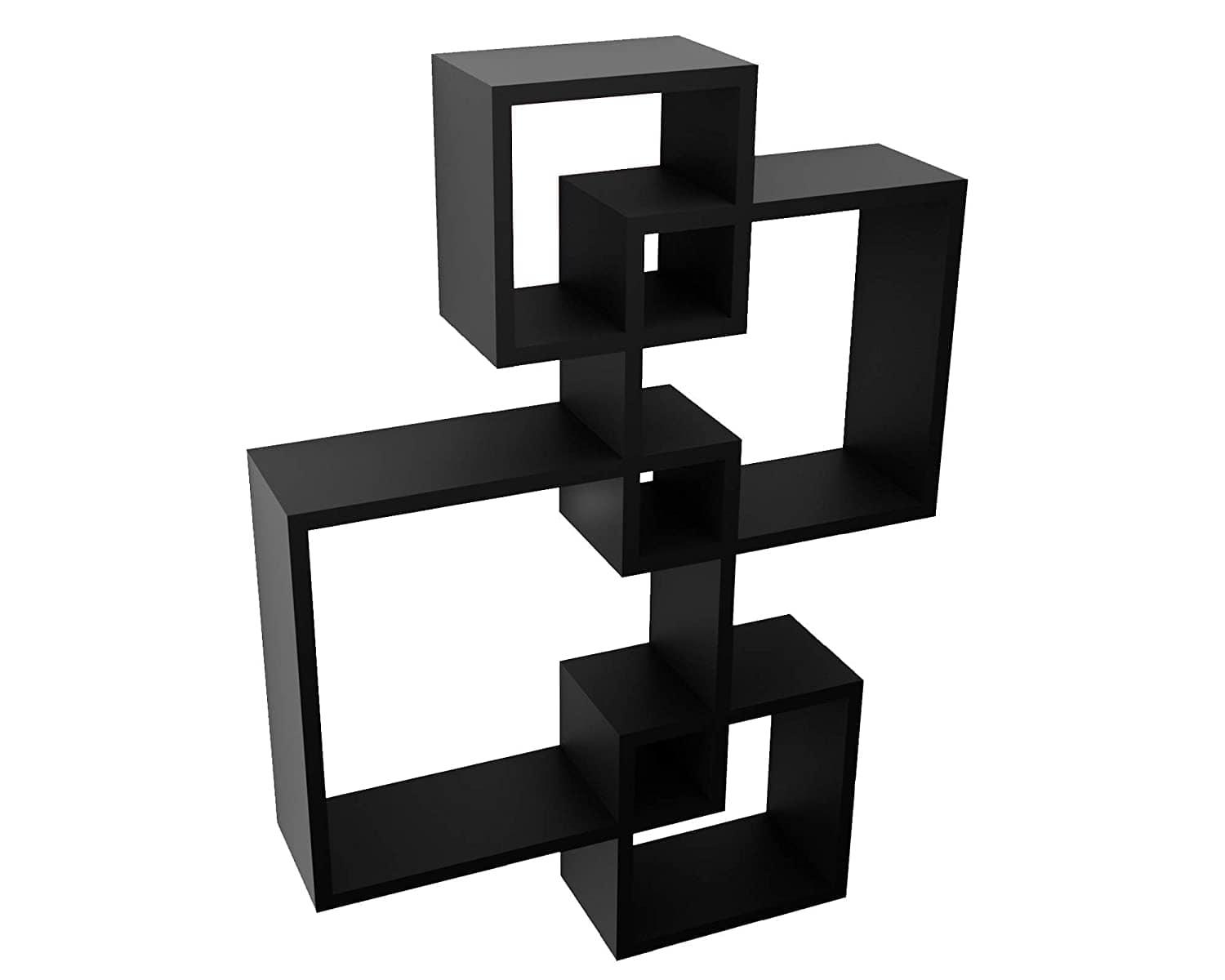 Wooden Wall Mounted Shelf Rack for Living Room Decor ) - Set of 4 - Ouch Cart