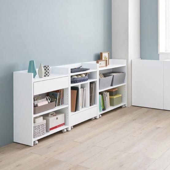 Simple And Stylish Book Shelves With Wheels By Miza - Ouch Cart