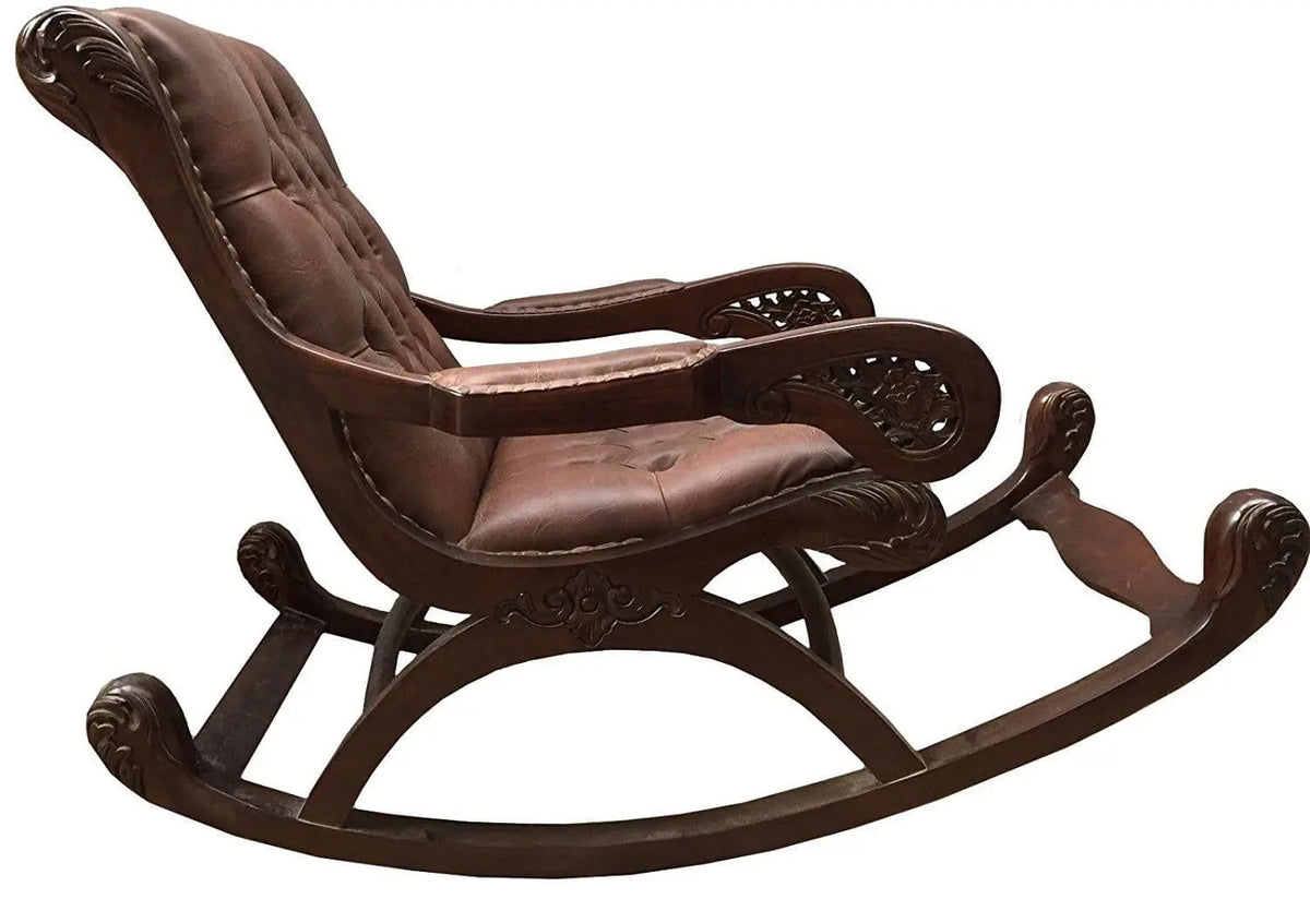 sheesham Wood Royal Rocker Chair - Ouch Cart