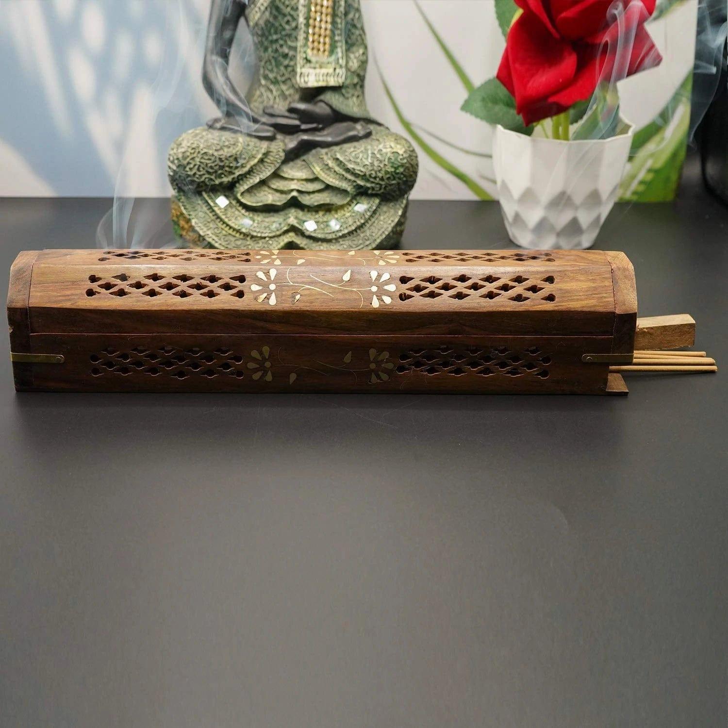 SHEESHAM WOODEN INCENSE STICK HOLDER AND DHOOP BATTI STAND FROM - Ouch Cart