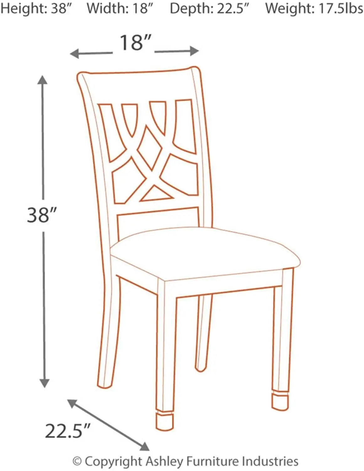 Leahlyn Dining Upholstered Side Chair - Pierced Splat Back - Set of 2 -Brown - Ouch Cart