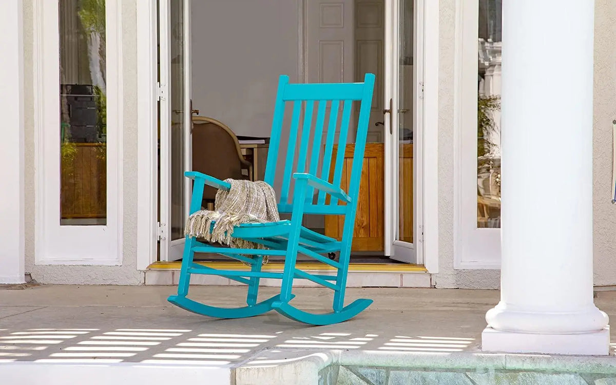 Vermont Porch Rocker, White - Ouch Cart