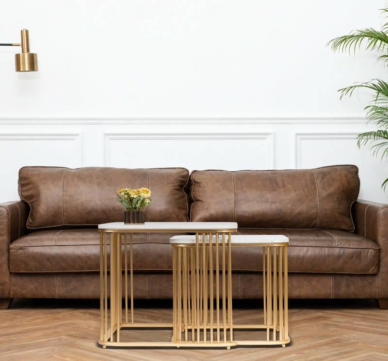 Square Classic Gold Nesting Table - Ouch Cart