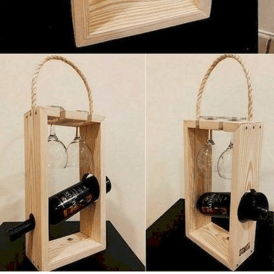 Personalised Wine/Bear Bottle Caddy And Glass Holder By Miza - Ouch Cart