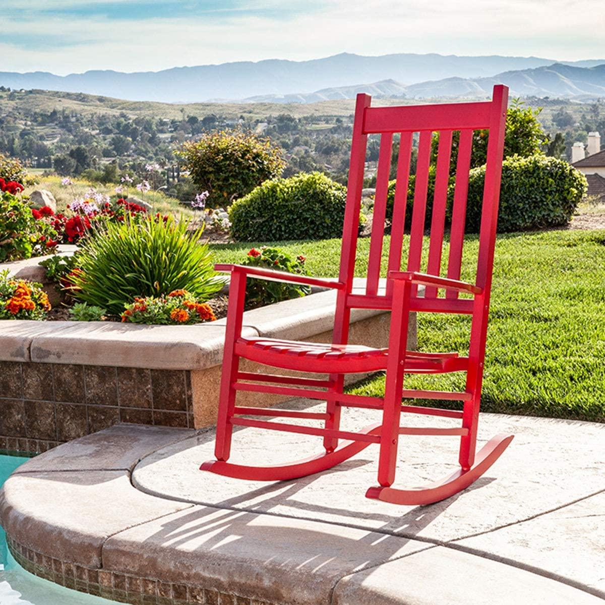 Vermont Porch Rocker, White - Ouch Cart