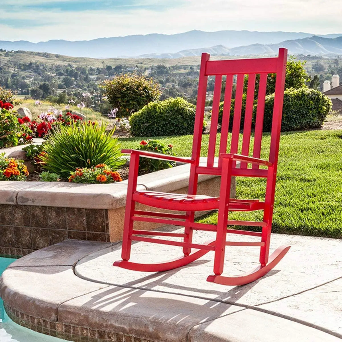 Vermont Porch Rocker, White - Ouch Cart