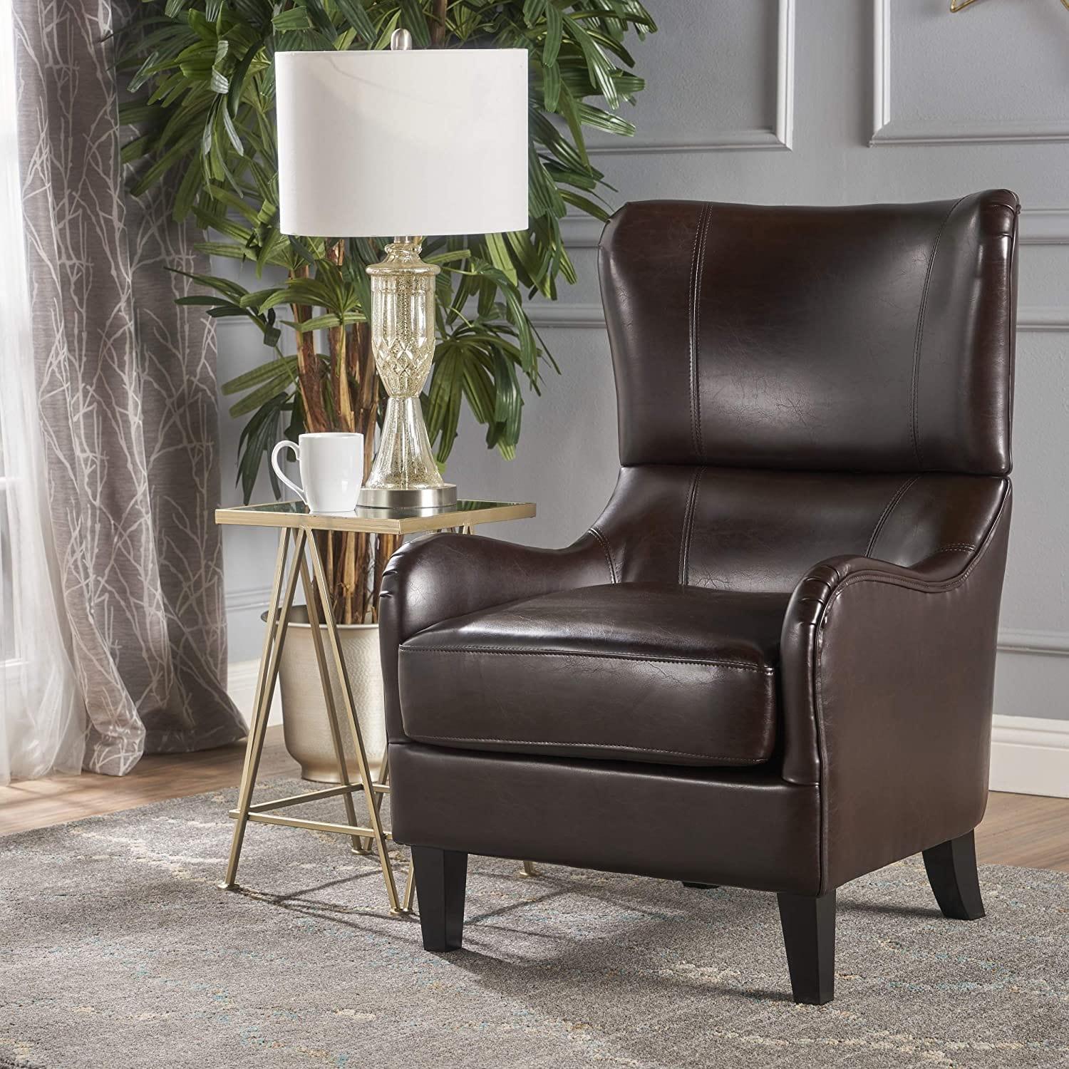 Quentin Sofa Chair, Brown - Ouch Cart