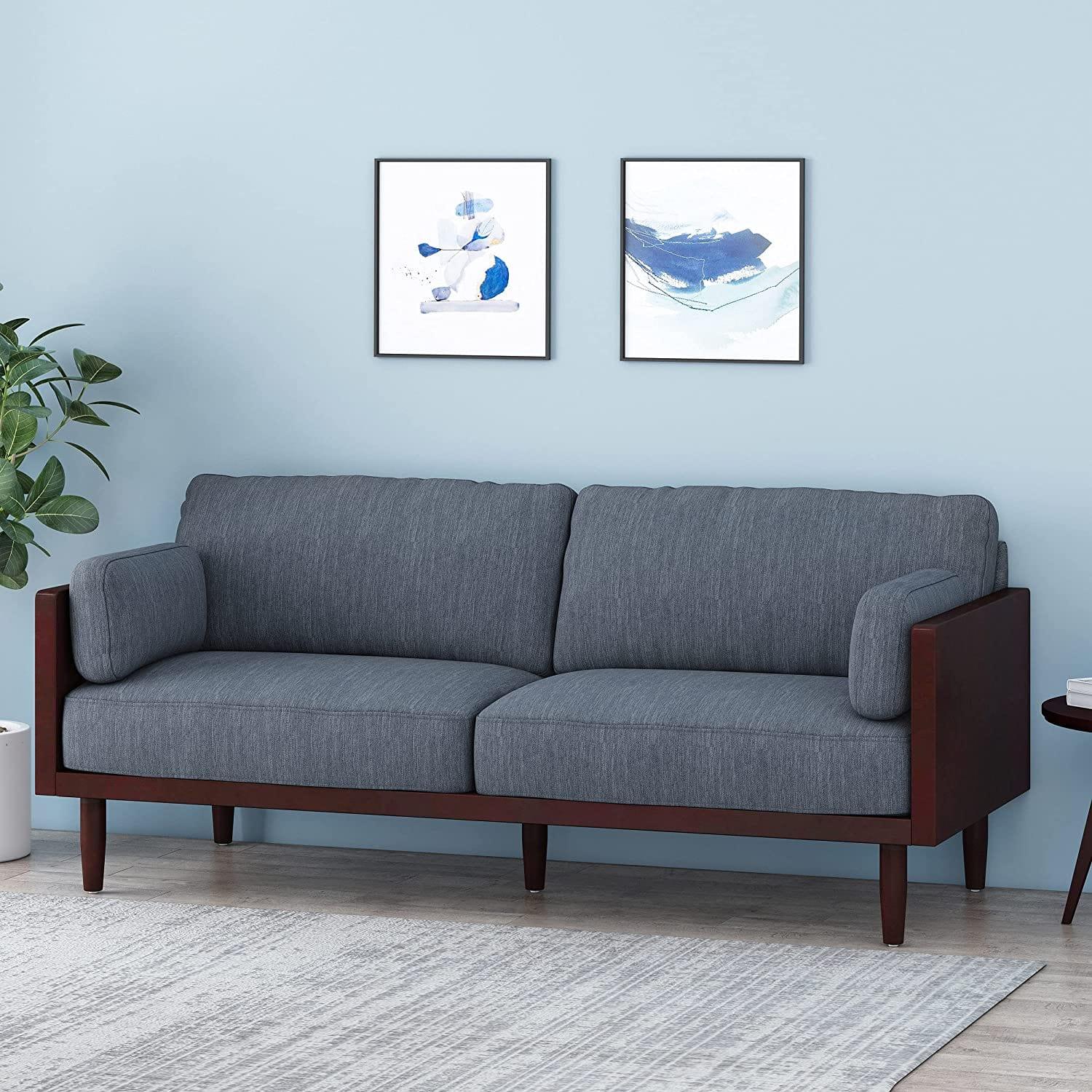 Wooden Teak Wood 2 Seater Sofa - Ouch Cart