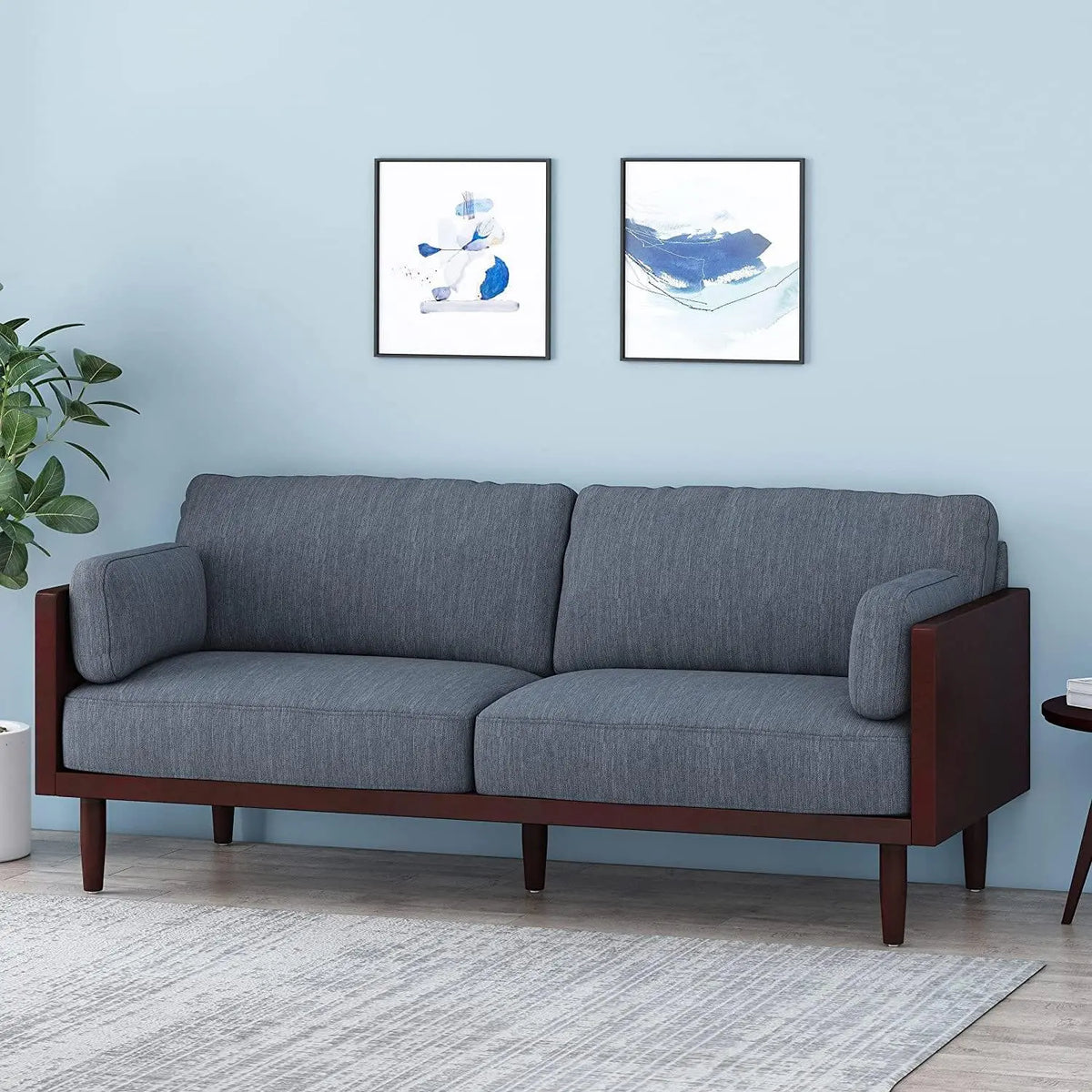 Wooden Teak Wood 2 Seater Sofa - Ouch Cart