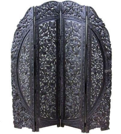 4 panel Wooden Handicrafts Room Divider Partition for Living Room 4 Panels - Room Screen Panels Wooden Partition Room Dividers for Home & Kitchen Office - Ouch Cart