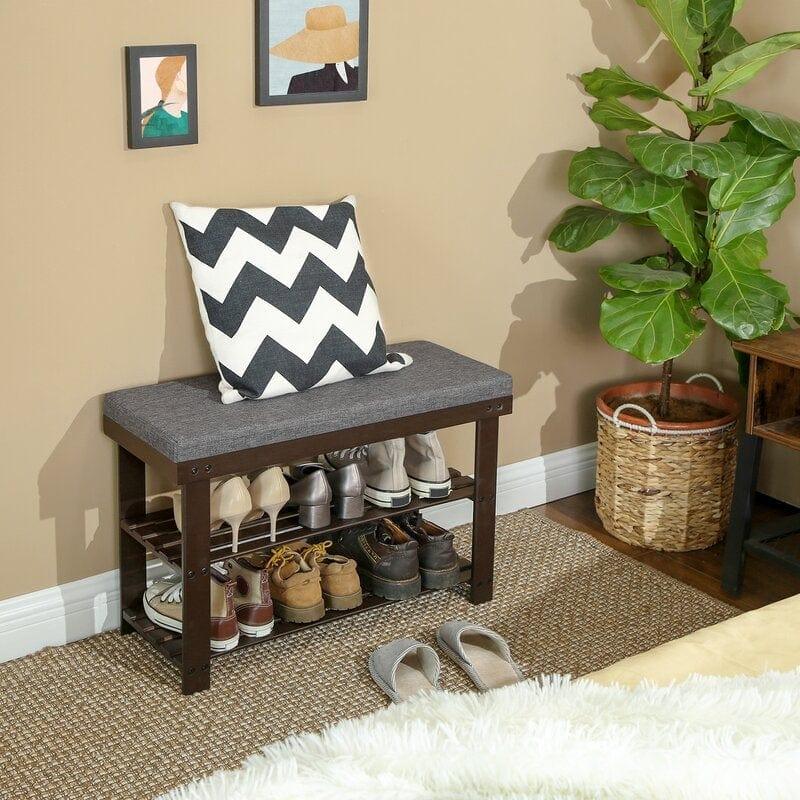 Buy Shoe Rack Online in India | Shoe Rack with Seating | Shoe Rack with Storage Online | Wooden Shoe Rack in India
