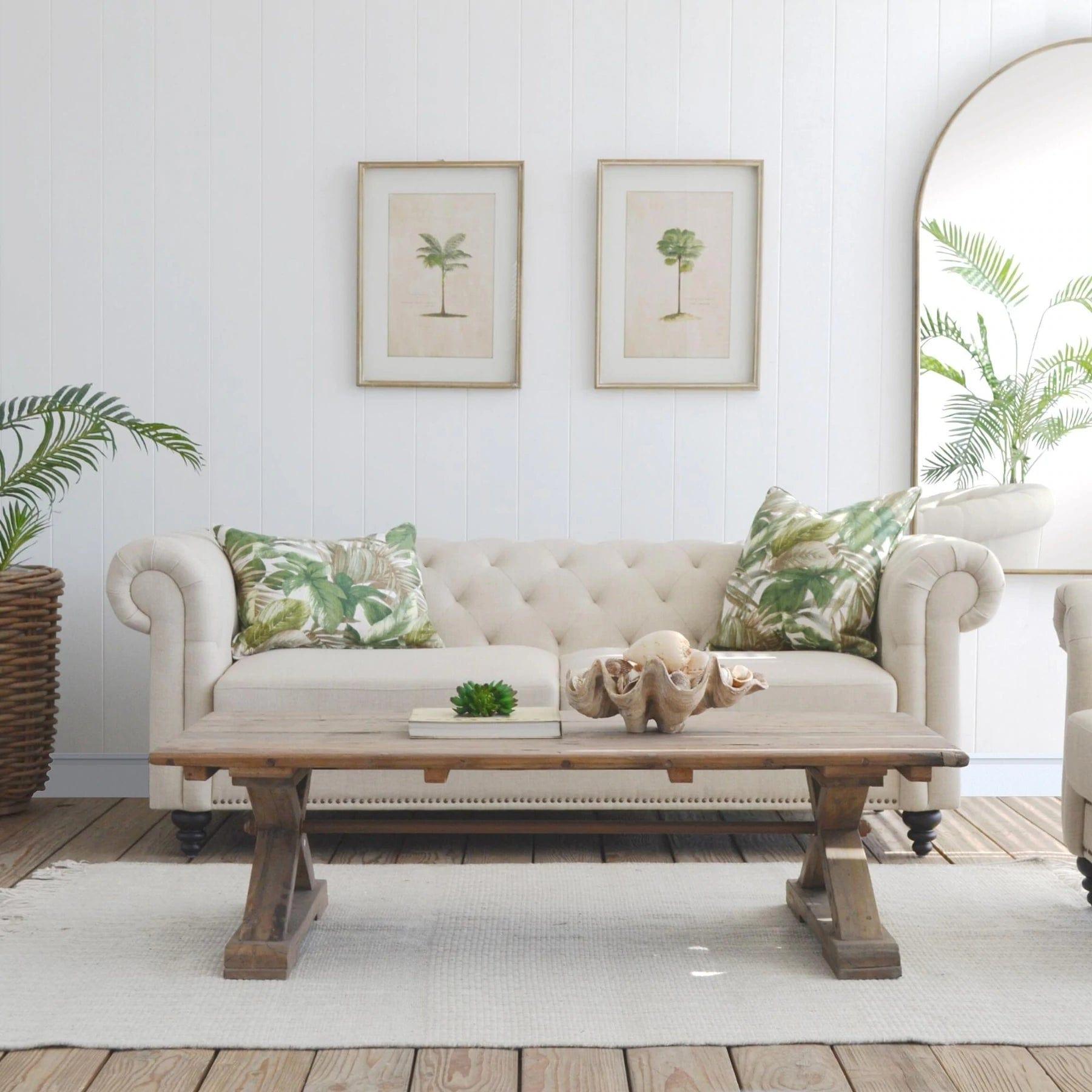 FABRIC 3 SEATER FABRIC SOFA CREAM COLOUR - Ouch Cart