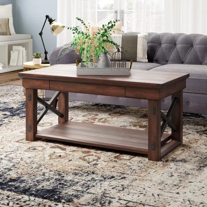 Aarav Floor Shelf Coffee Table with Storage - Ouch Cart