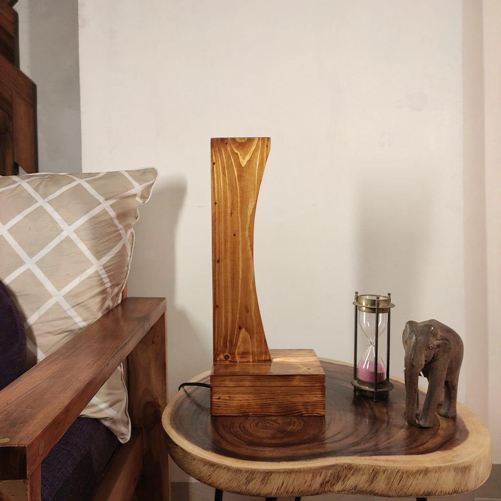Arc Brown Wooden LED Table Lamp (BULB NOT INCLUDED) - Ouch Cart