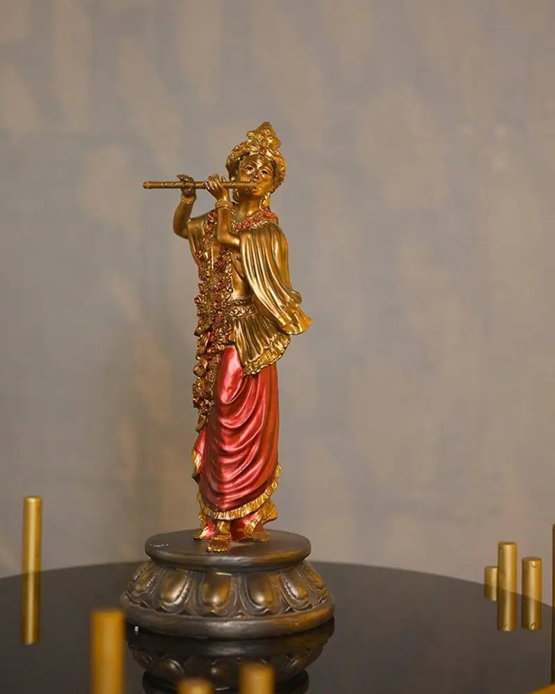 Beautiful Small Colourful Krishna with Flute Figurines - Ouch Cart