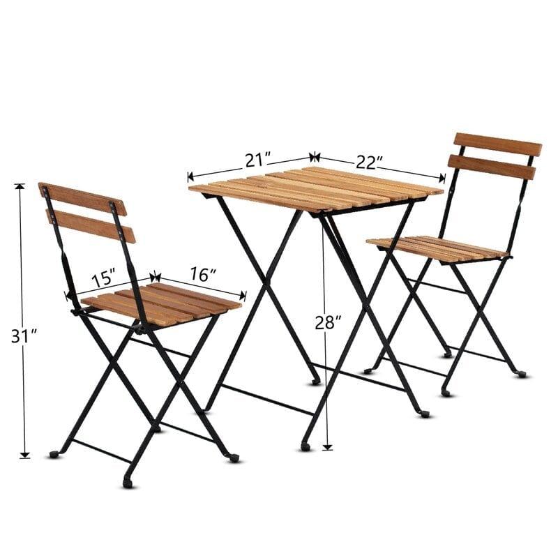OUTDOOR FURNITURE GARDEN PATIO SEATING SET 1+2 CHAIRS AND TABLE SET BALCONY FURNITURE COFFEE TABLE SET - Ouch Cart