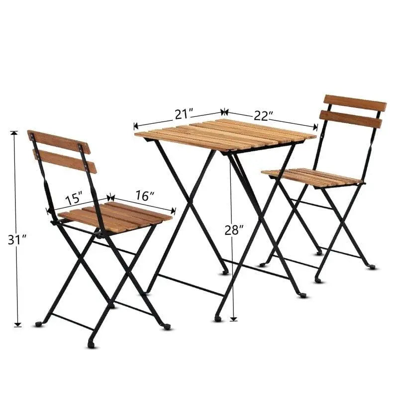 OUTDOOR FURNITURE GARDEN PATIO SEATING SET 1+2 CHAIRS AND TABLE SET BALCONY FURNITURE COFFEE TABLE SET - Ouch Cart