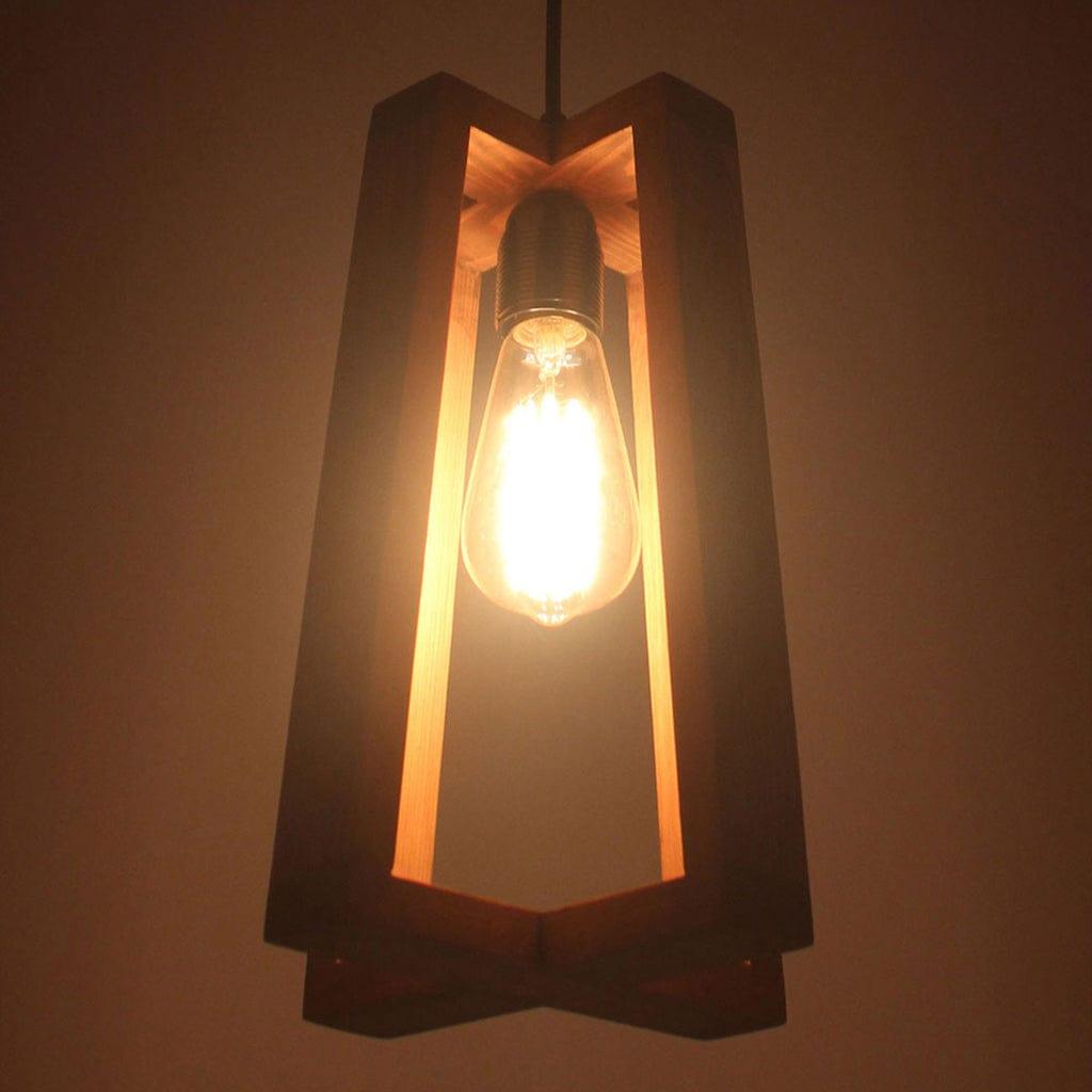Blender Beige Wooden Single Hanging Lamp (BULB NOT INCLUDED) - Ouch Cart