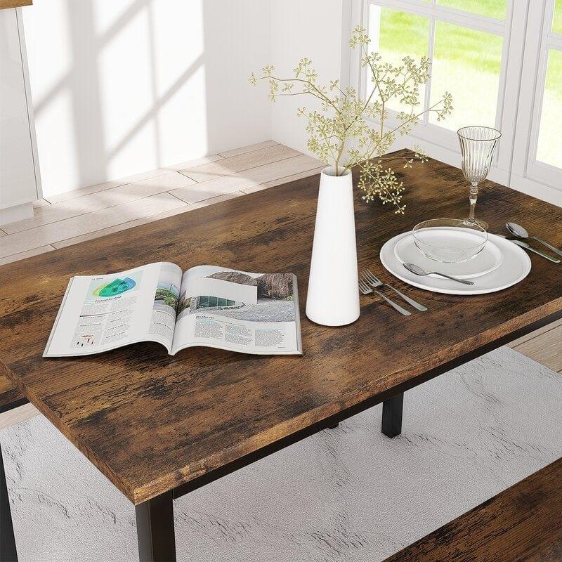 Blomkest 4 - Person Breakfast Nook Dining Set - Ouch Cart