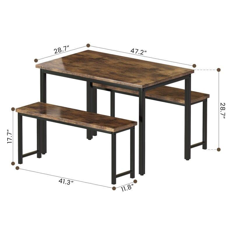 Blomkest 4 - Person Breakfast Nook Dining Set - Ouch Cart