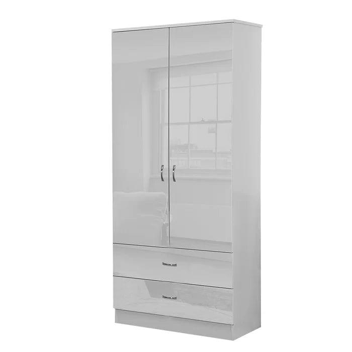 Brendle 2 Door Manufactured Wood Wardrobe - Ouch Cart
