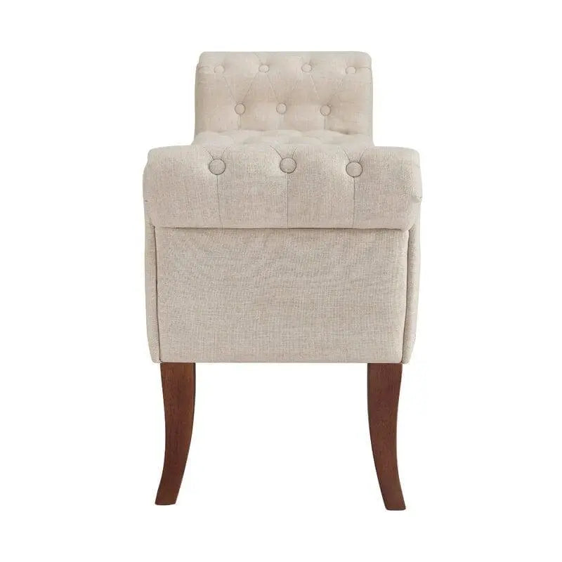 Modern Upholstered Tufted Button Bench for Bedroom,Entryway Living Room Soft Padded Seat-Navy - Ouch Cart
