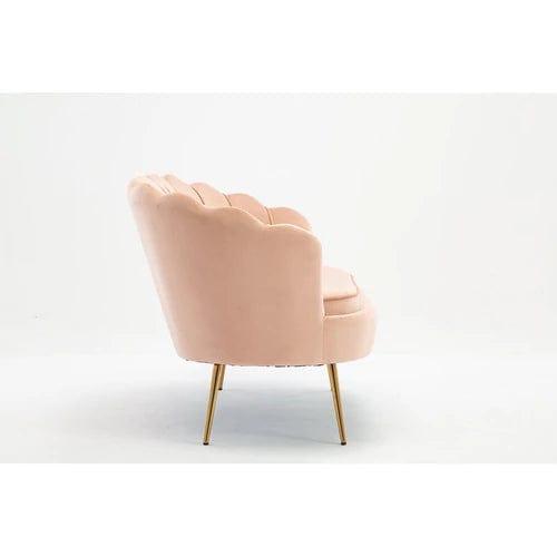 Velvet Flared Arm Loveseat - Ouch Cart