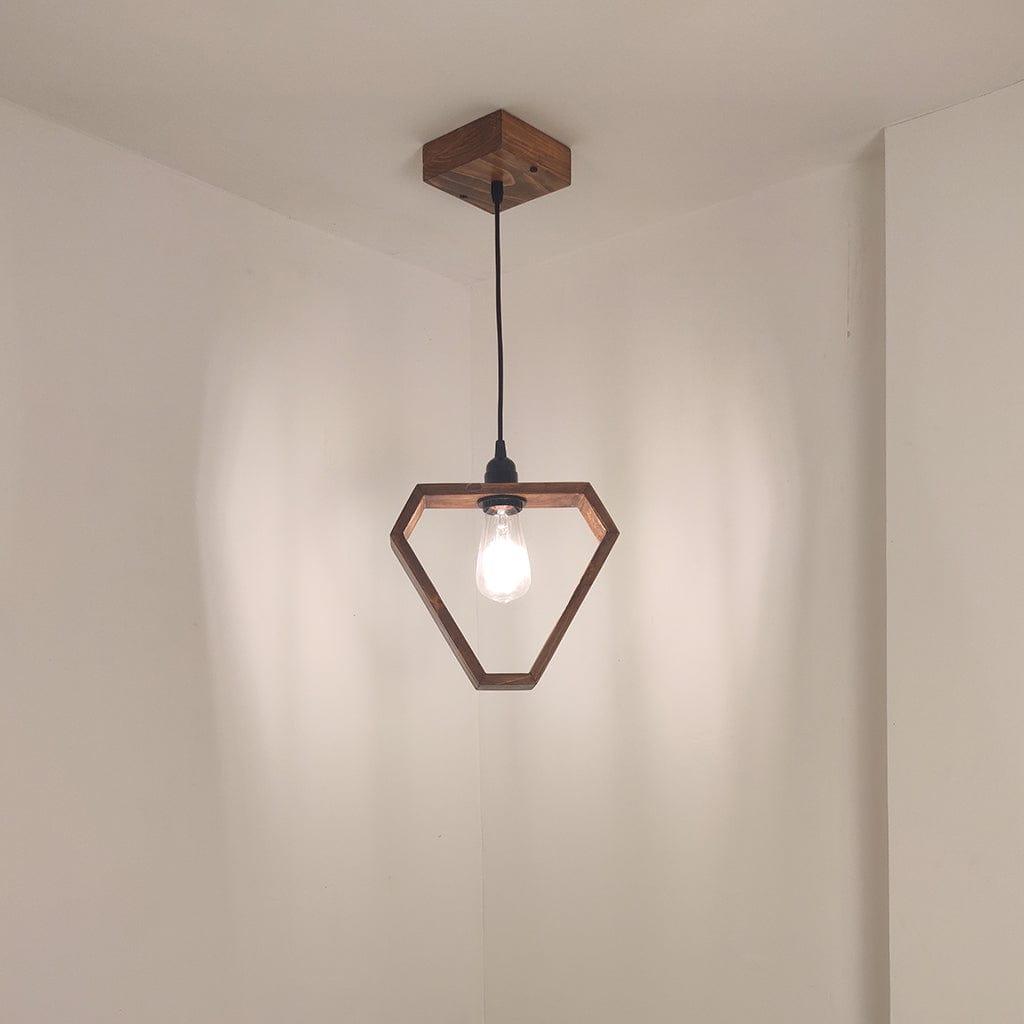Clark Brown Wooden Single Hanging Lamp - Ouch Cart