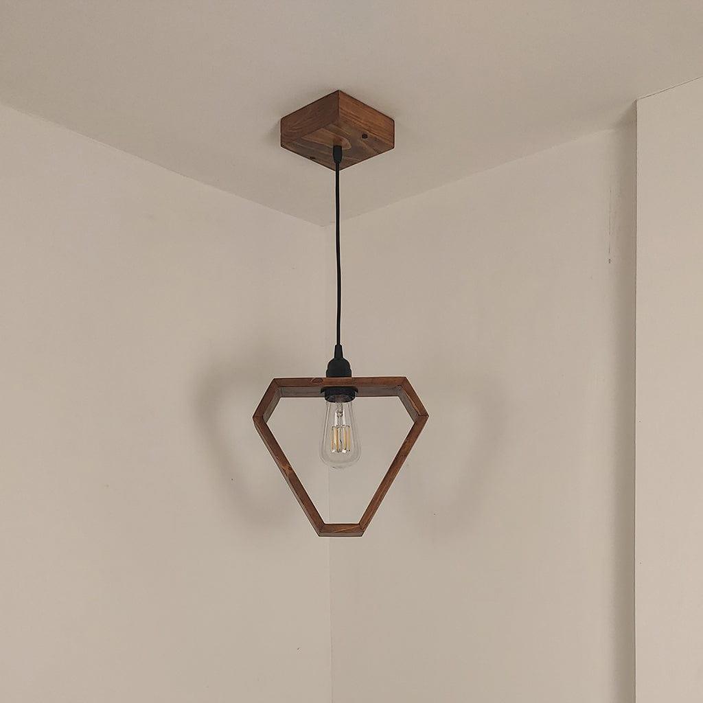 Clark Brown Wooden Single Hanging Lamp - Ouch Cart