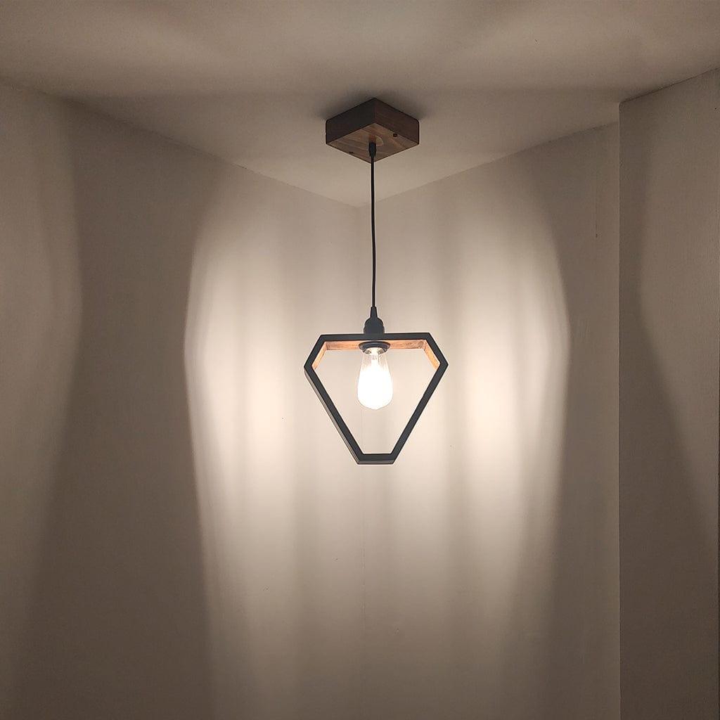 Clark Brown Wooden Single Hanging Lamp - Ouch Cart