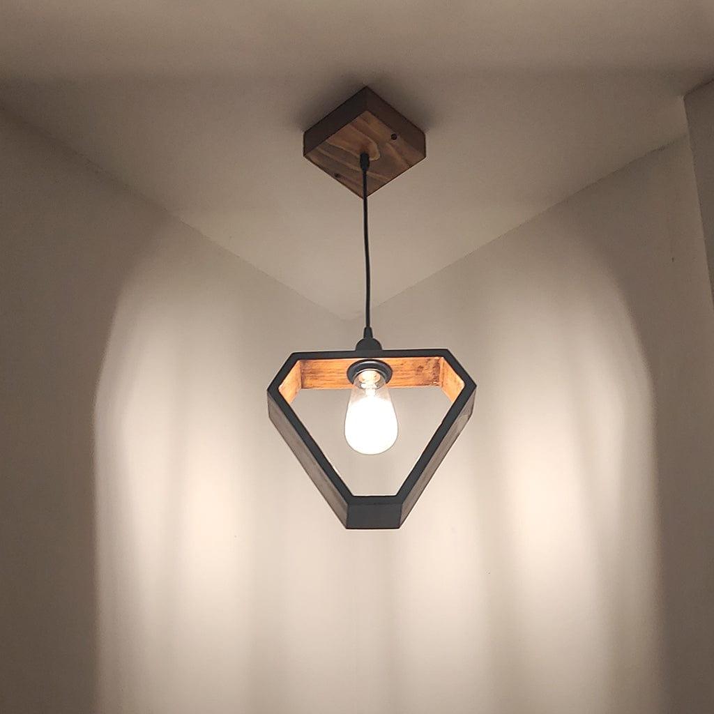 Clark Brown Wooden Single Hanging Lamp - Ouch Cart
