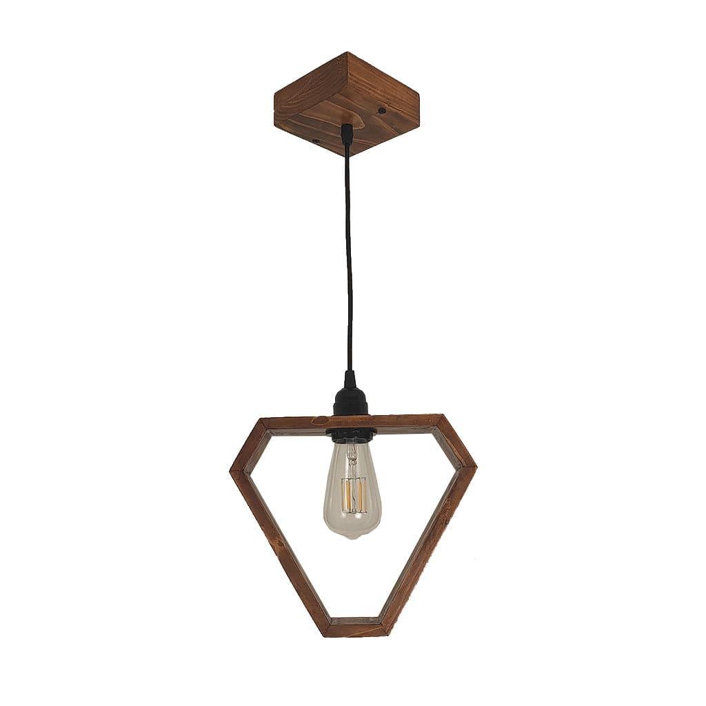 Clark Brown Wooden Single Hanging Lamp - Ouch Cart