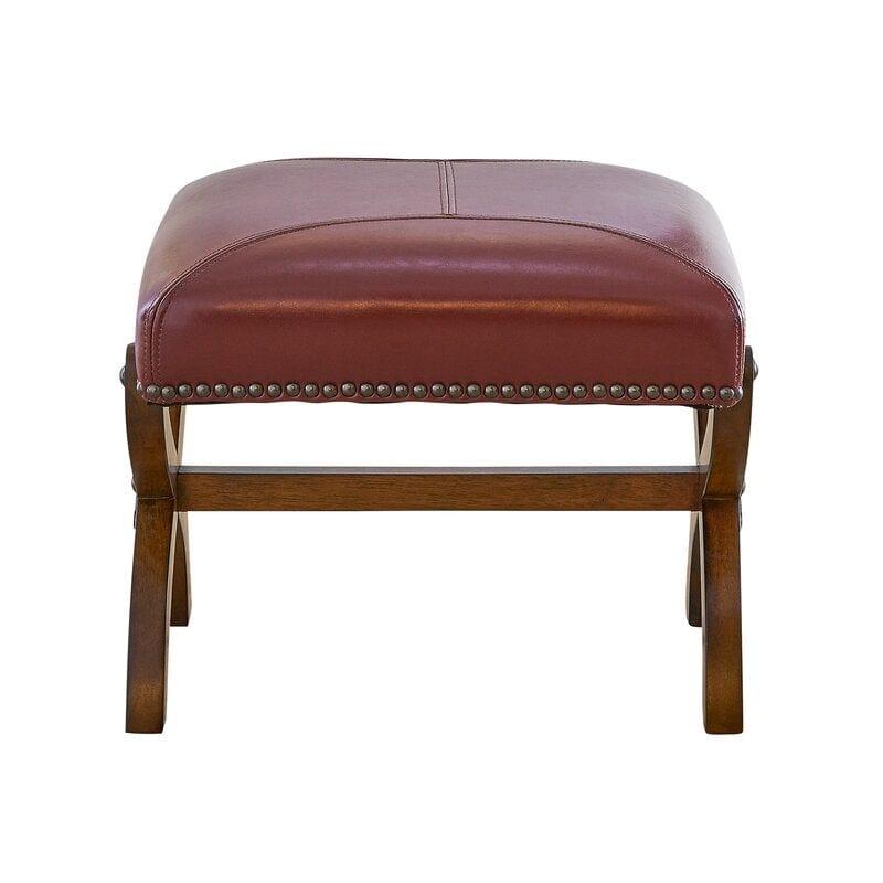 Wide Unique Back Design Armchair With Ottoman - Ouch Cart