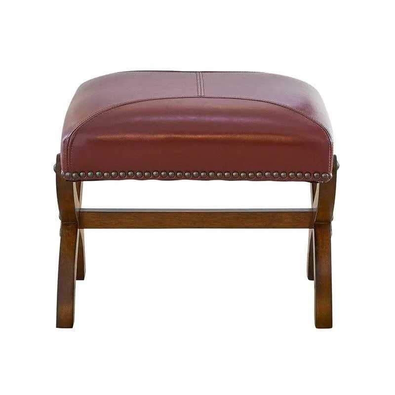 Wide Unique Back Design Armchair With Ottoman - Ouch Cart