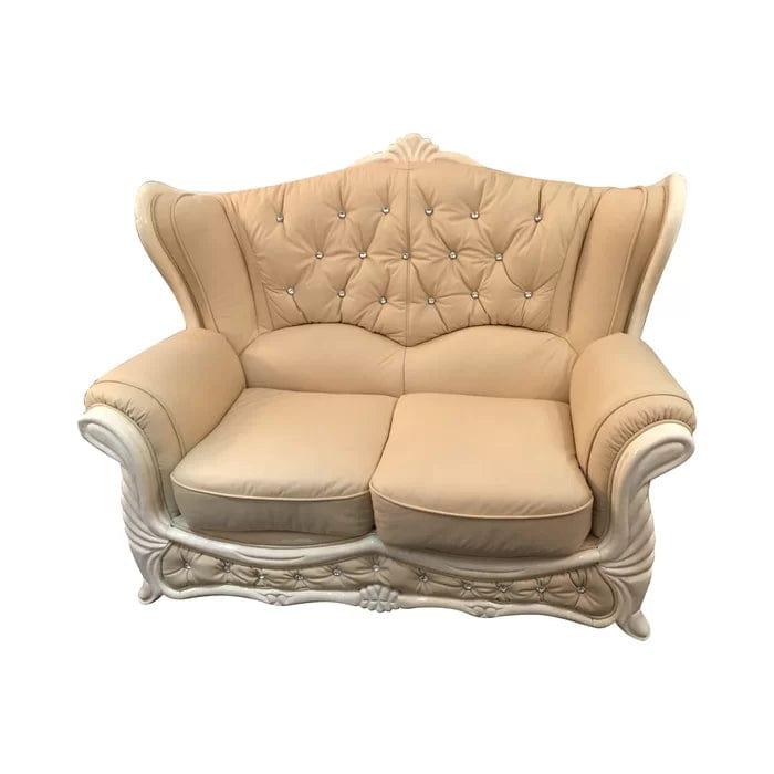 Click Leather Loveseat - Ouch Cart