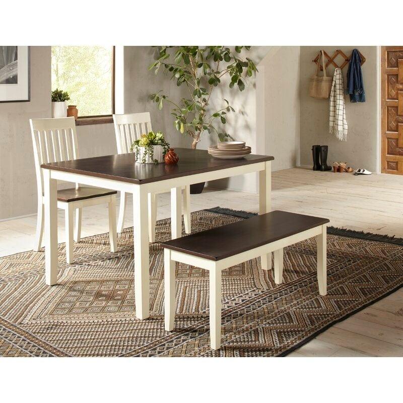 Antique Design Wooden 4-Person Dining Set - OUCH CART