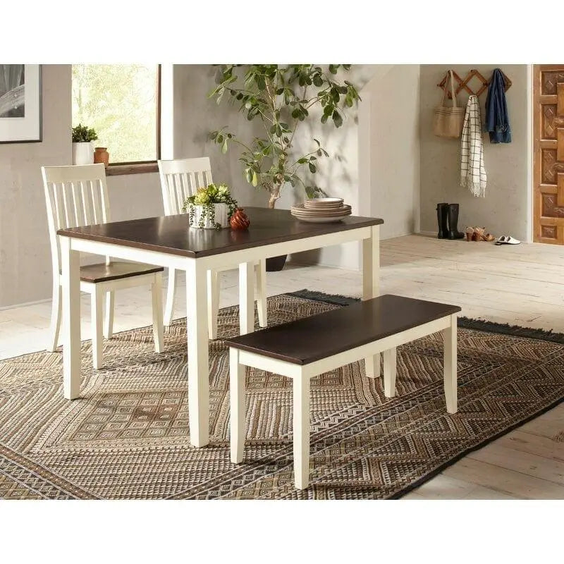 Antique Design Wooden 4-Person Dining Set - OUCH CART