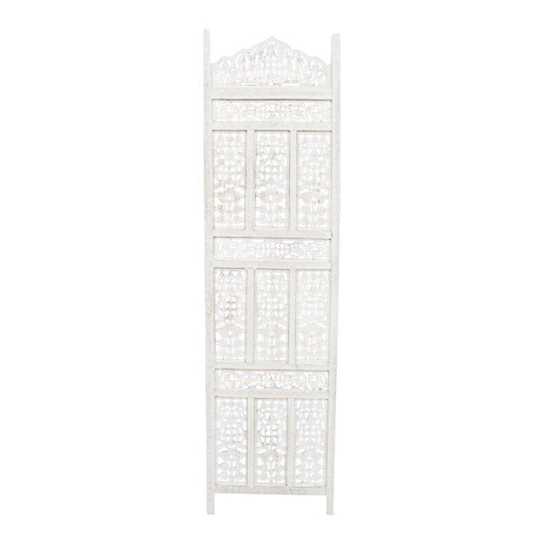 4 - Panel Wooden Folding Room Divider - Ouch Cart