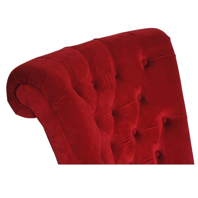 Dinwiddie Wide Tufted Velvet Slipper Chair - Ouch Cart