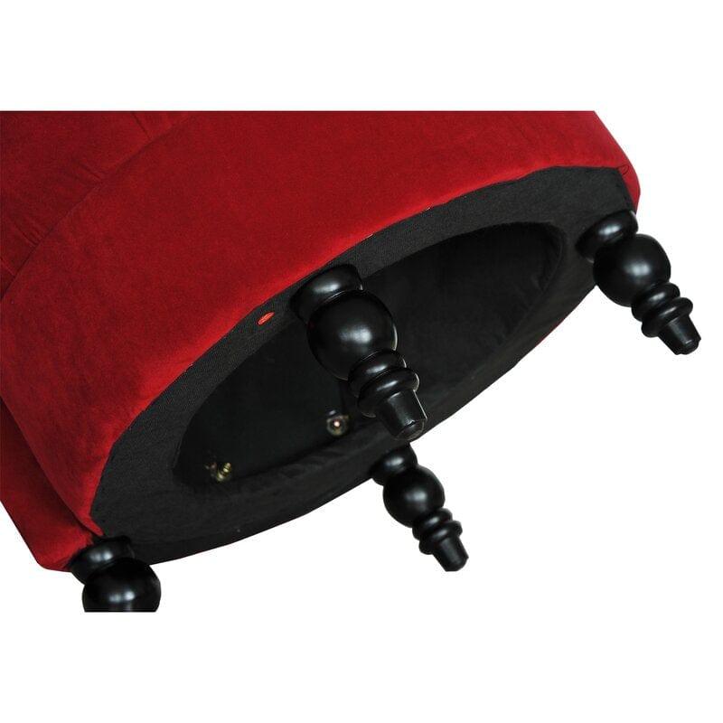 Dinwiddie Wide Tufted Velvet Slipper Chair - Ouch Cart