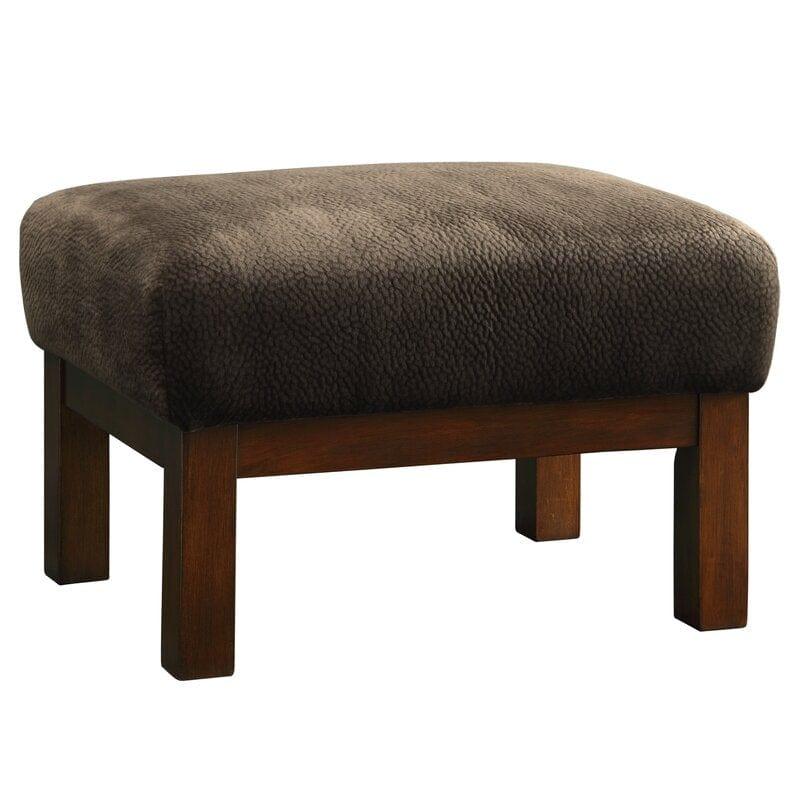 Encinal Wide Linen Armchair and Ottoman - Ouch Cart