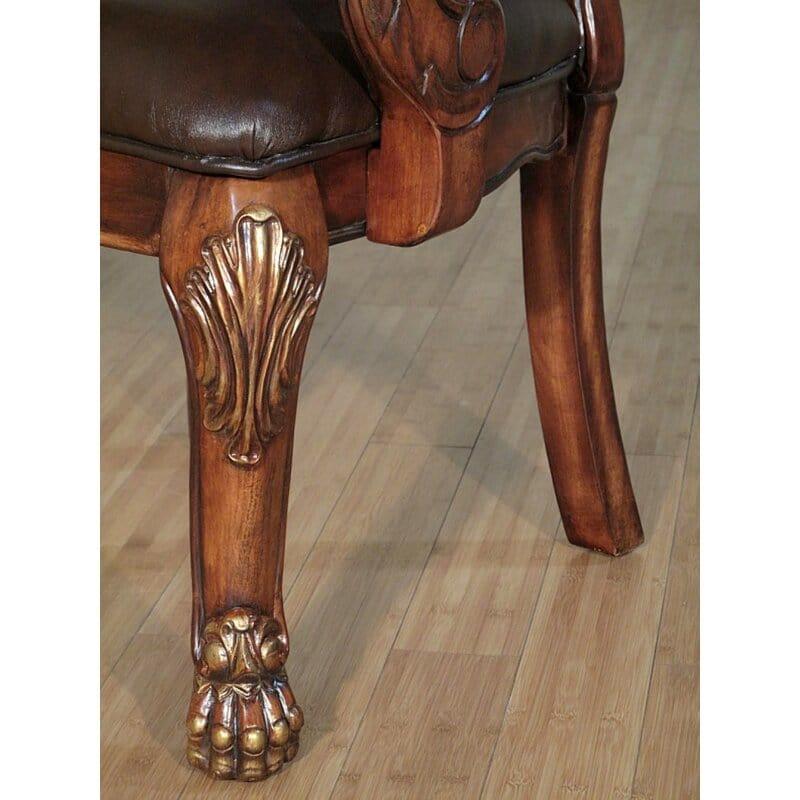 Back Tufted Teak Wooden Arm chair - Ouch Cart